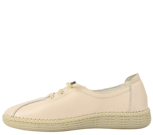 Pantofi casual, dama, FORMAZIONE, 2810 crem, piele naturala